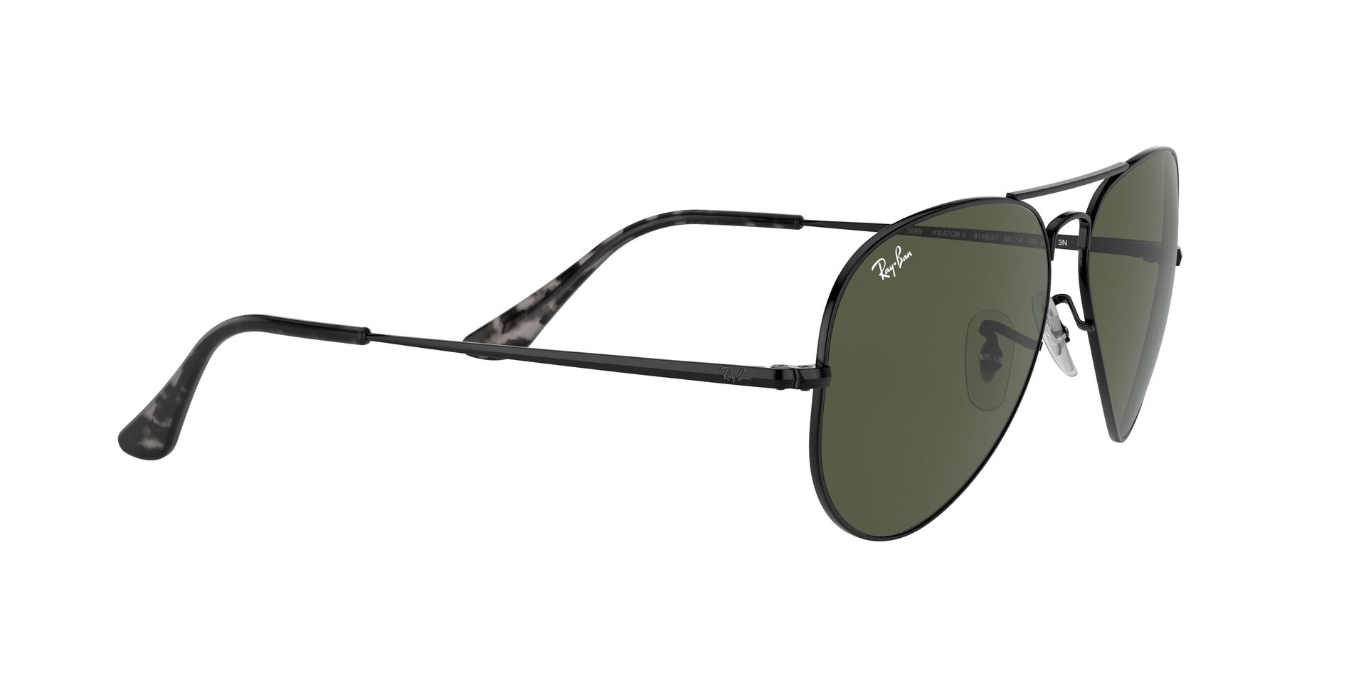 RAY-BAN RB3689 AVIATOR METAL II 914831 55