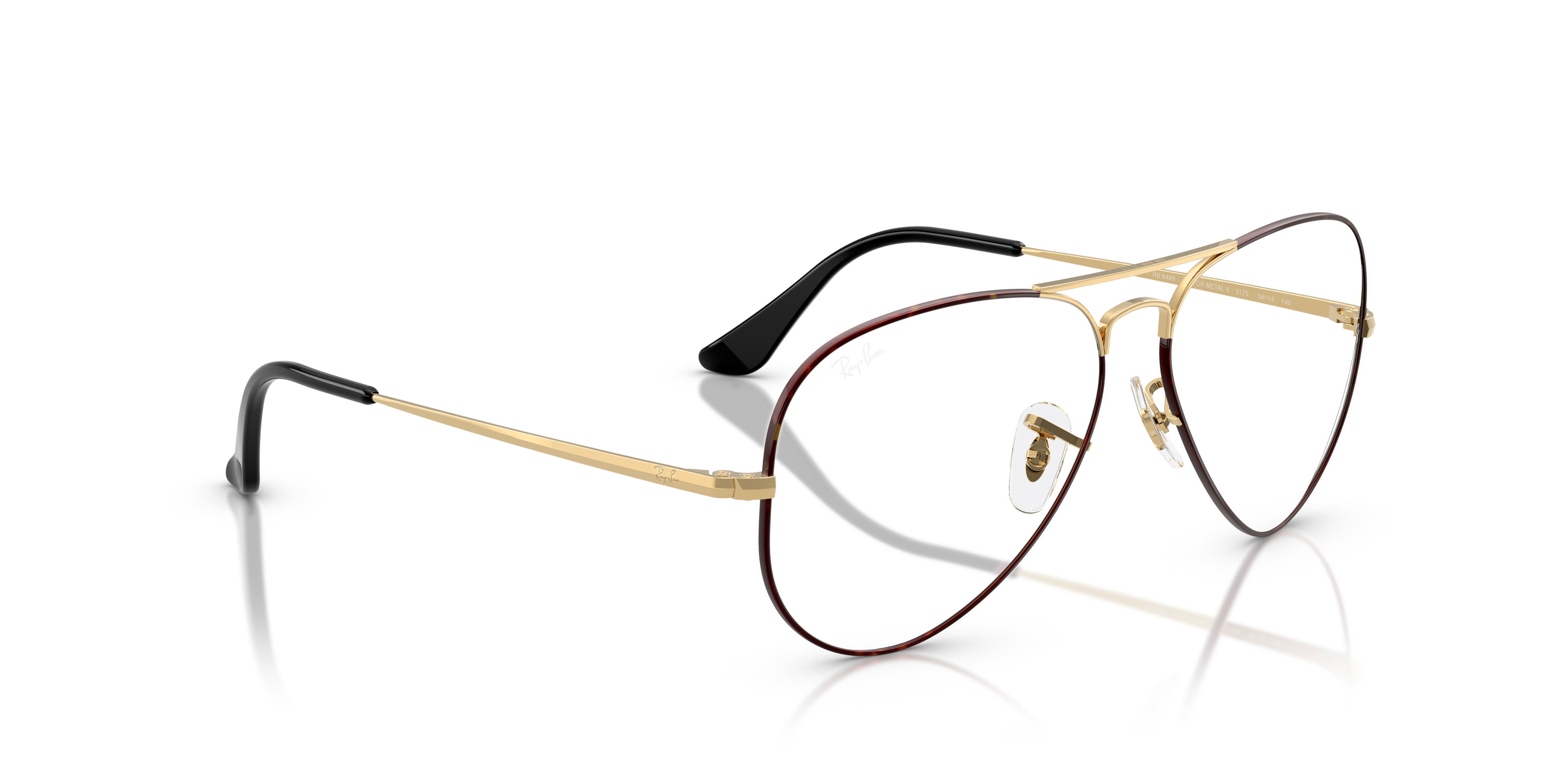 RAY-BAN RX6489 AVIATOR 3175 55