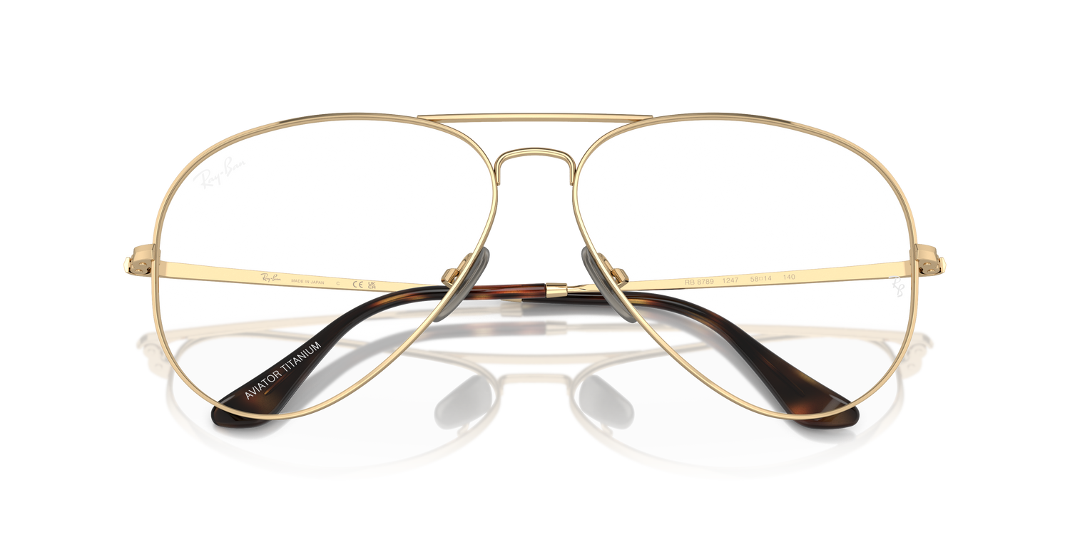 RAY-BAN RX8789 AVIATOR TITANIUM 1247 58