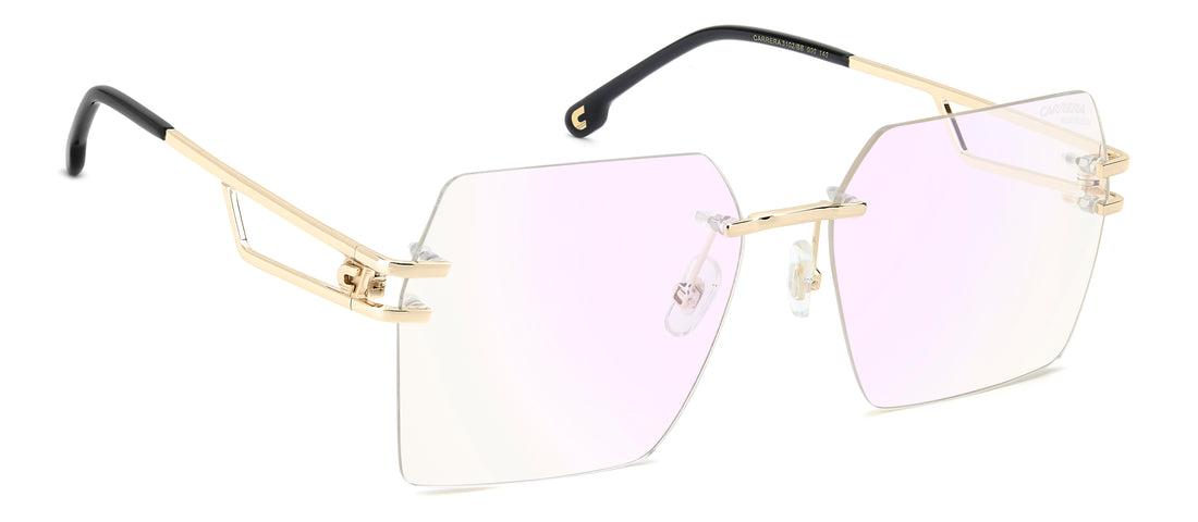 Óculos graduados carrera 3102 000 13 dorado rectangular femenino tamanho 58mm - Vista de detalhe