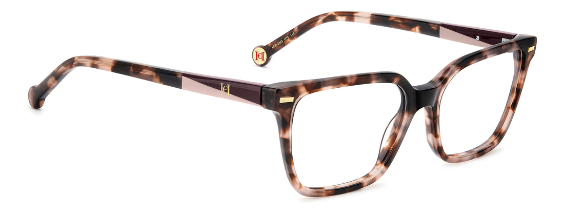 Brillen carolina herrera her 0363 ht8 rosa rectangular femenino größe 53mm - Detailansicht
