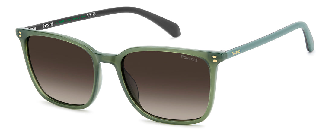 Óculos de sol polaroid pld 4207/s/x 1ed la verde rectangular masculino tamanho 55mm - Vista principal