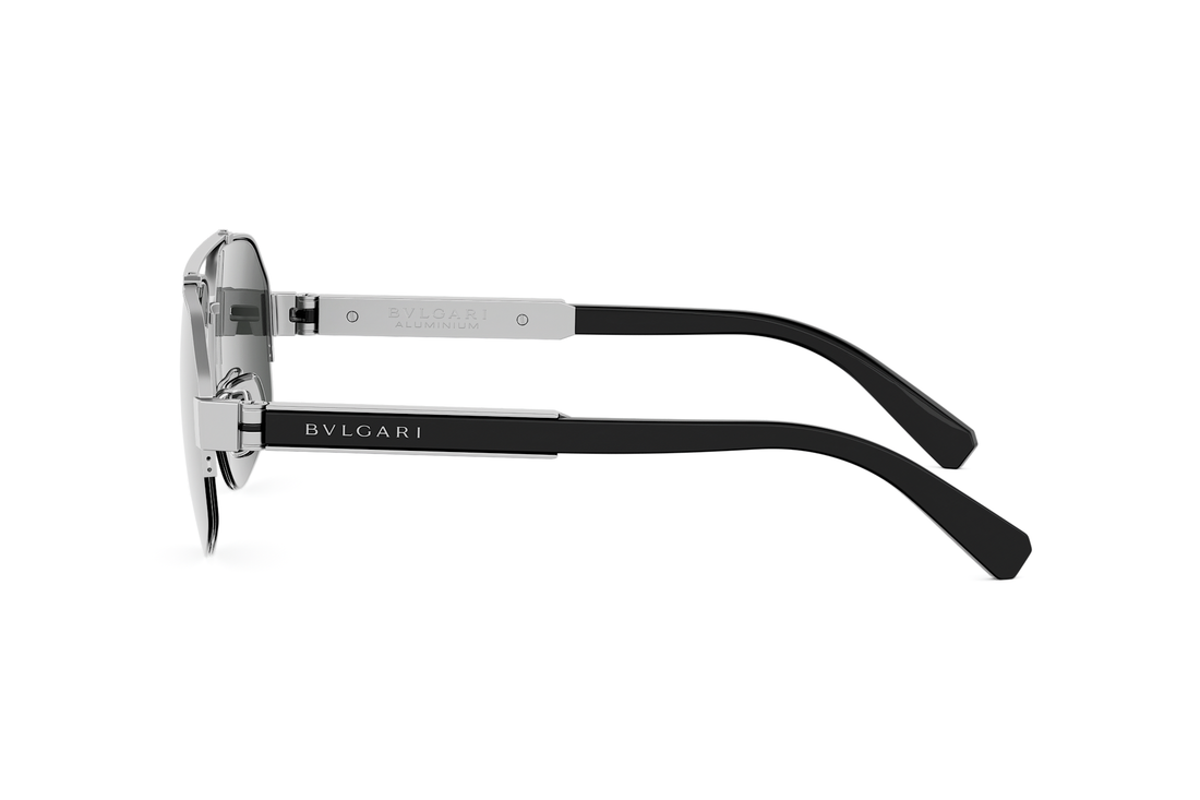 Gafas de sol bvlgari aluminium bv40100u 17d grey geometric masculino talla 59mm - Vista de detalle