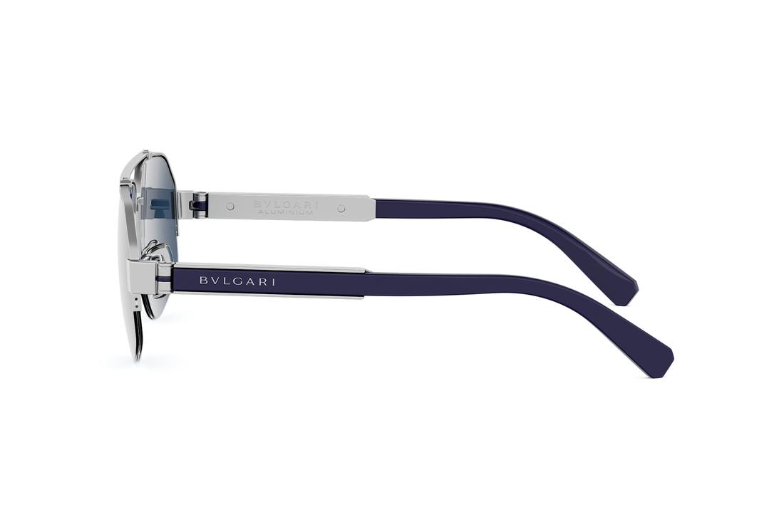 Gafas de sol bvlgari aluminium bv40100u 17v grey geometric masculino talla 59mm - Vista de detalle