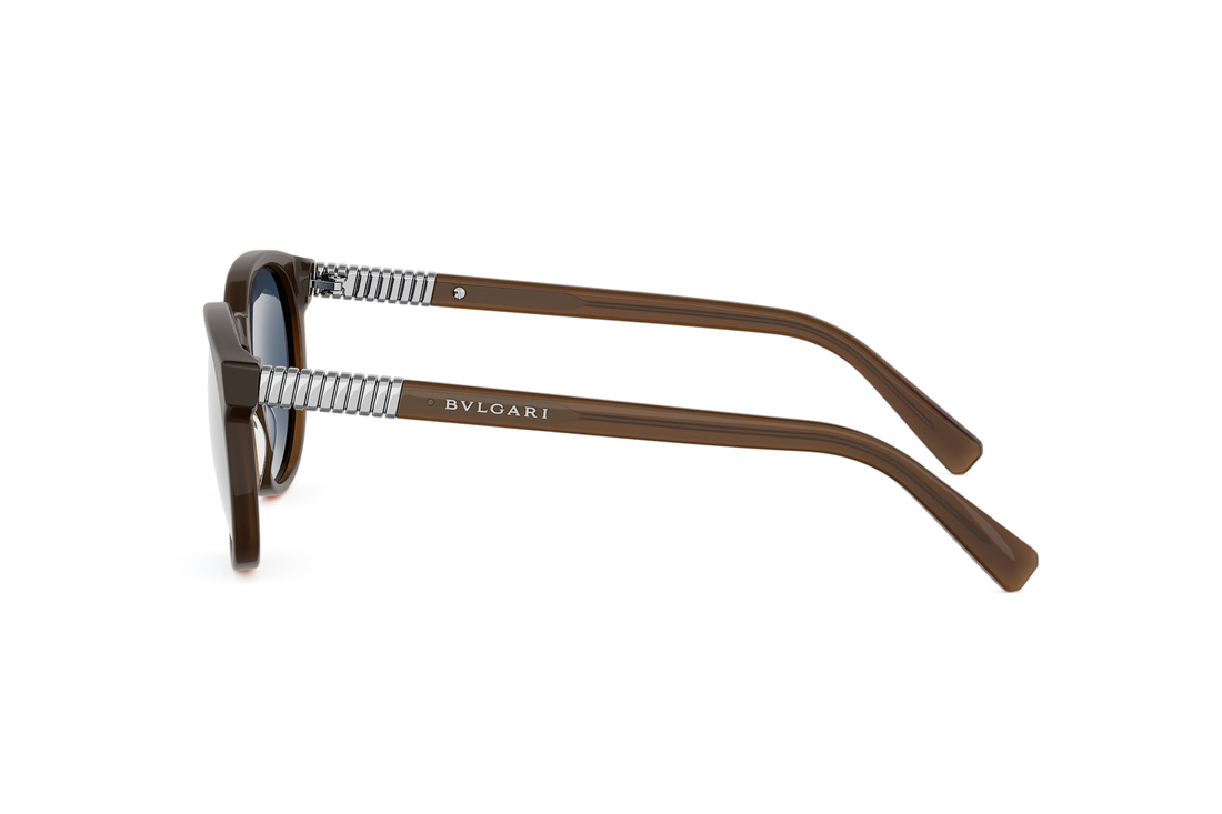 Gafas de sol bvlgari tubogas bv40102i 50v brown pantos masculino talla 52mm - Vista de detalle