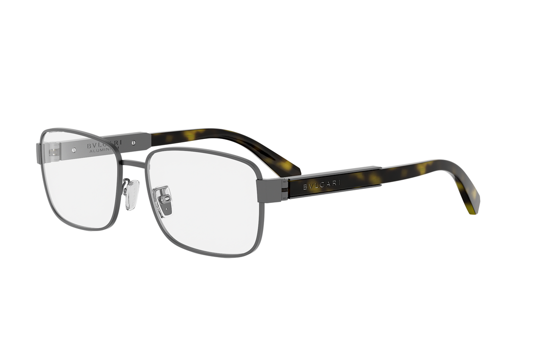 Brillen bvlgari aluminium bv50085u 013 grey rectangular masculino maat 58mm - Hoofdaanzicht