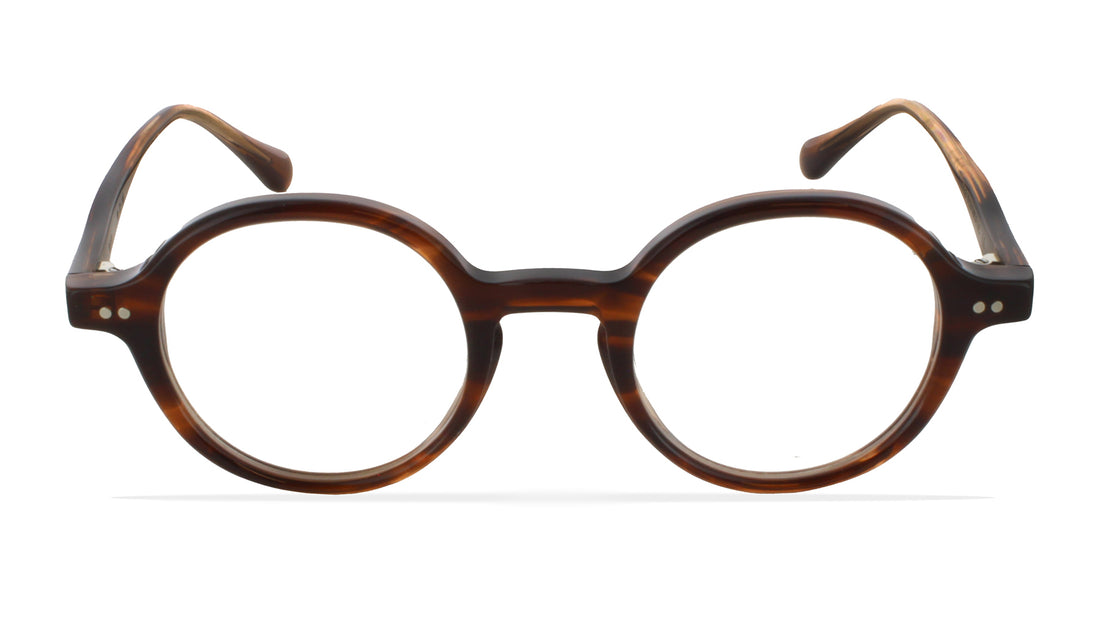 Occhiali da vista greyhounders bled havana havana round unisex taglia 44mm - Vista dettagliata