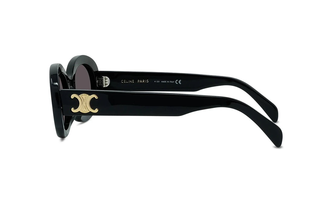 Occhiali da sole celine triomphe cl40194u 01a black oval femenino taglia 52mm - Vista dettagliata
