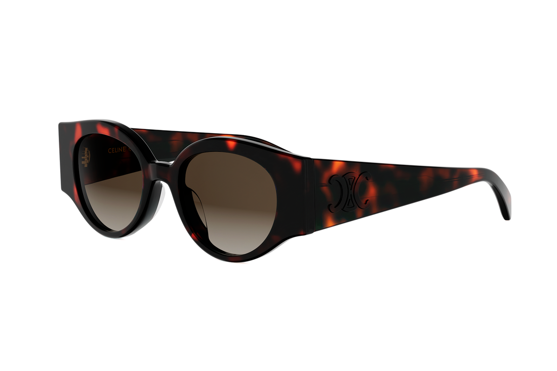 Sonnenbrillen celine triomphe stamp cl40341u 52f havana round femenino größe 50mm - Hauptansicht
