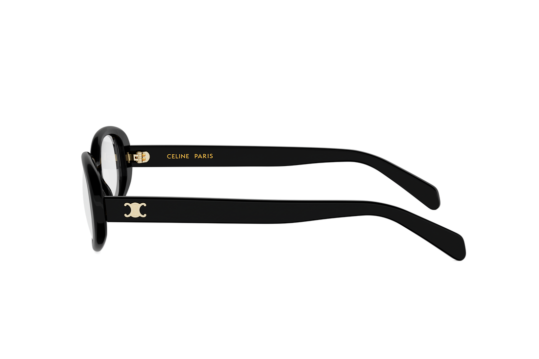 Óculos graduados celine triomphe mini cl50180i 001 black oval femenino tamanho 54mm - Vista de detalhe