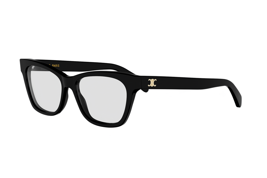 Brillen celine triomphe mini cl50184i 001 black cat eye femenino größe 54mm - Hauptansicht
