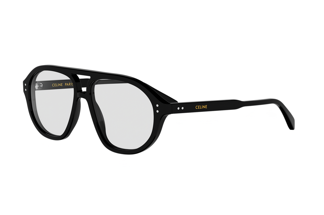 Occhiali da vista celine thin cl50191i 001 black pilot masculino taglia 56mm - Vista principale
