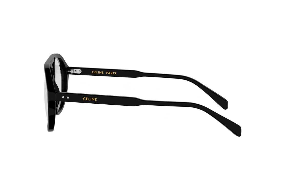 Occhiali da vista celine thin cl50191i 001 black pilot masculino taglia 56mm - Vista dettagliata