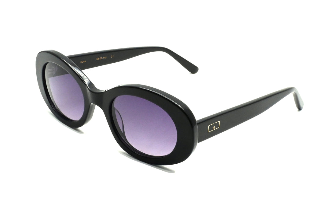 Óculos de sol greyhounders duna c1 black negro oval femenino tamanho 52mm - Vista principal
