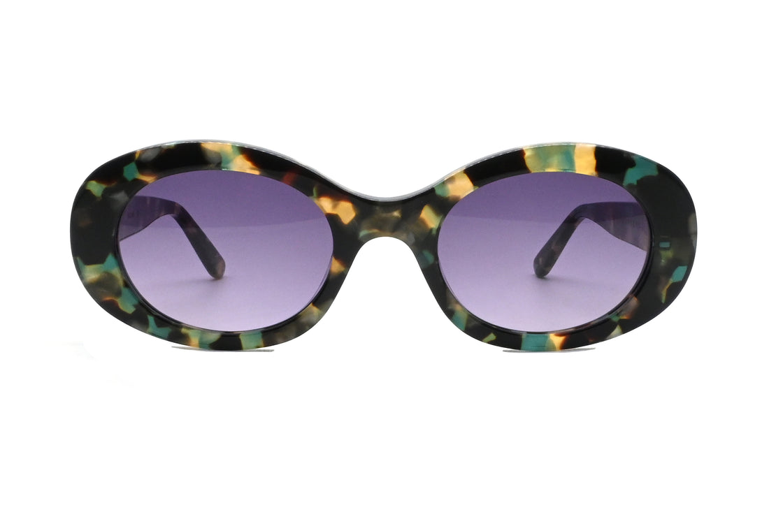 Óculos de sol greyhounders duna c3 havana green havana oval femenino tamanho 52mm - Vista de detalhe