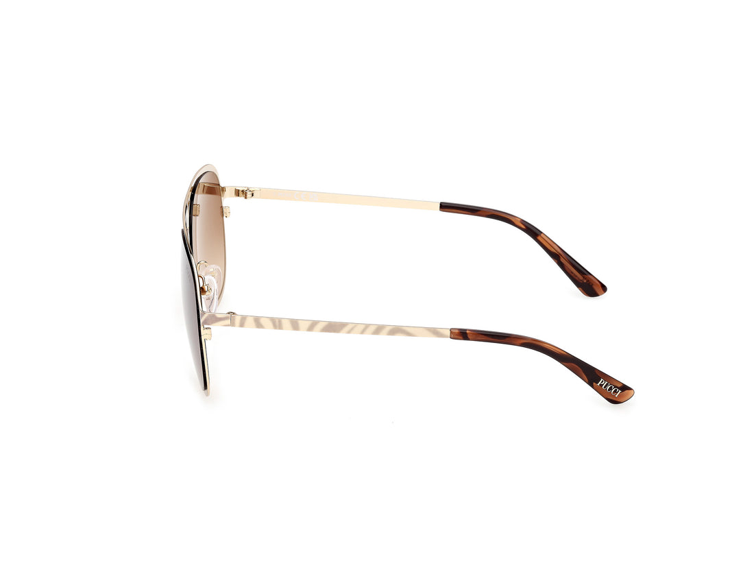 Óculos de sol emilio pucci ep0247 32f dorado pilot femenino tamanho 58mm - Vista de detalhe