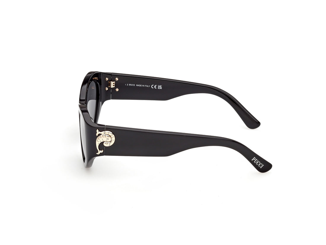 Óculos de sol emilio pucci ep0249 01a negro cat eye femenino tamanho 54mm - Vista de detalhe