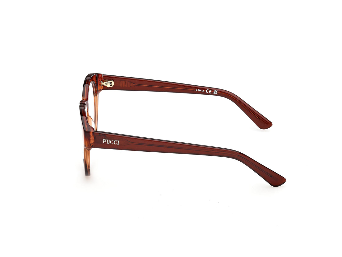 Occhiali da vista emilio pucci ep5282 050 marron round femenino taglia 50mm - Vista dettagliata