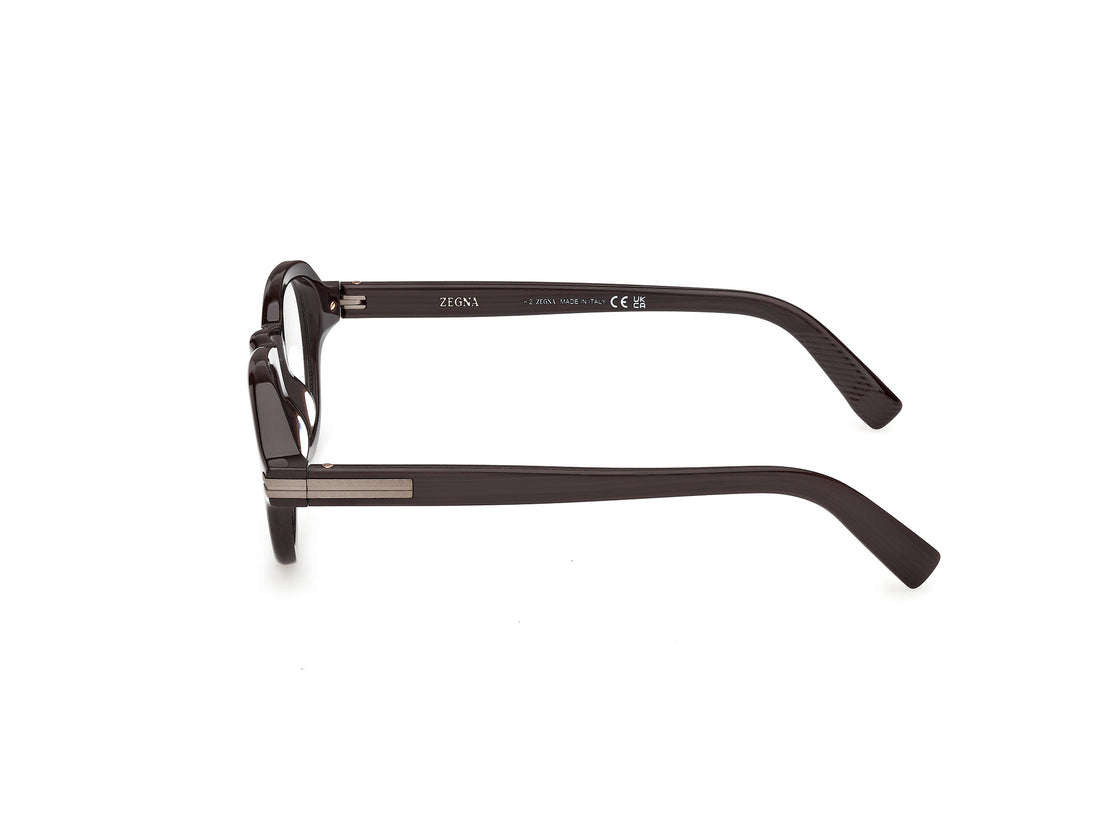 Brillen ermenegildo zegna ez5341 050 marron geometric masculino größe 47mm - Detailansicht