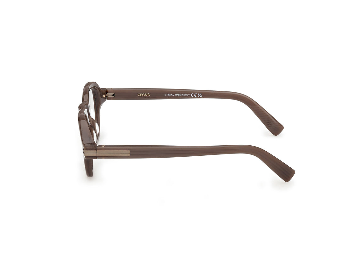 Brillen ermenegildo zegna ez5341 059 beige geometric masculino größe 47mm - Detailansicht