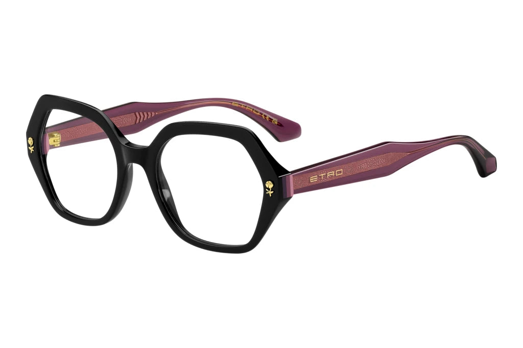 Brillen etro 0012 hk8 negro butterfly femenino größe 52mm - Hauptansicht