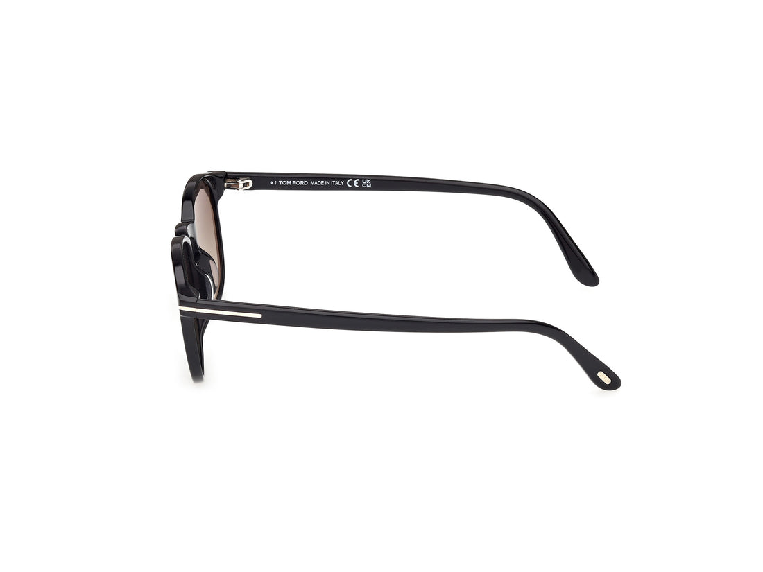 Sunglasses tom ford ft1302 holt-02 01b negro round masculino size 50mm - Detailed view