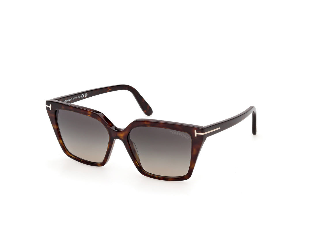 Lunettes de soleil tom ford ft1412 erin-02 52b havana square femenino taille 54mm - Vue principale