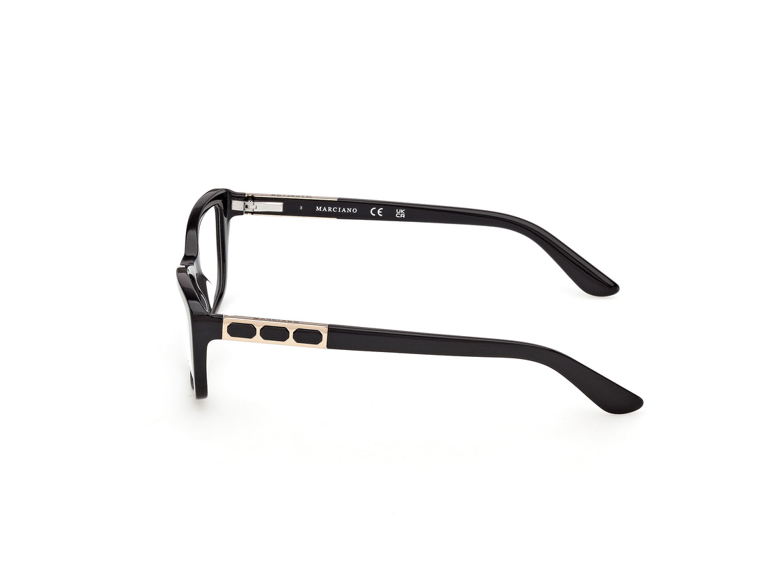 Gafas graduadas guess by marciano gm50053 001 negro rectangular femenino talla 53mm - Vista de detalle