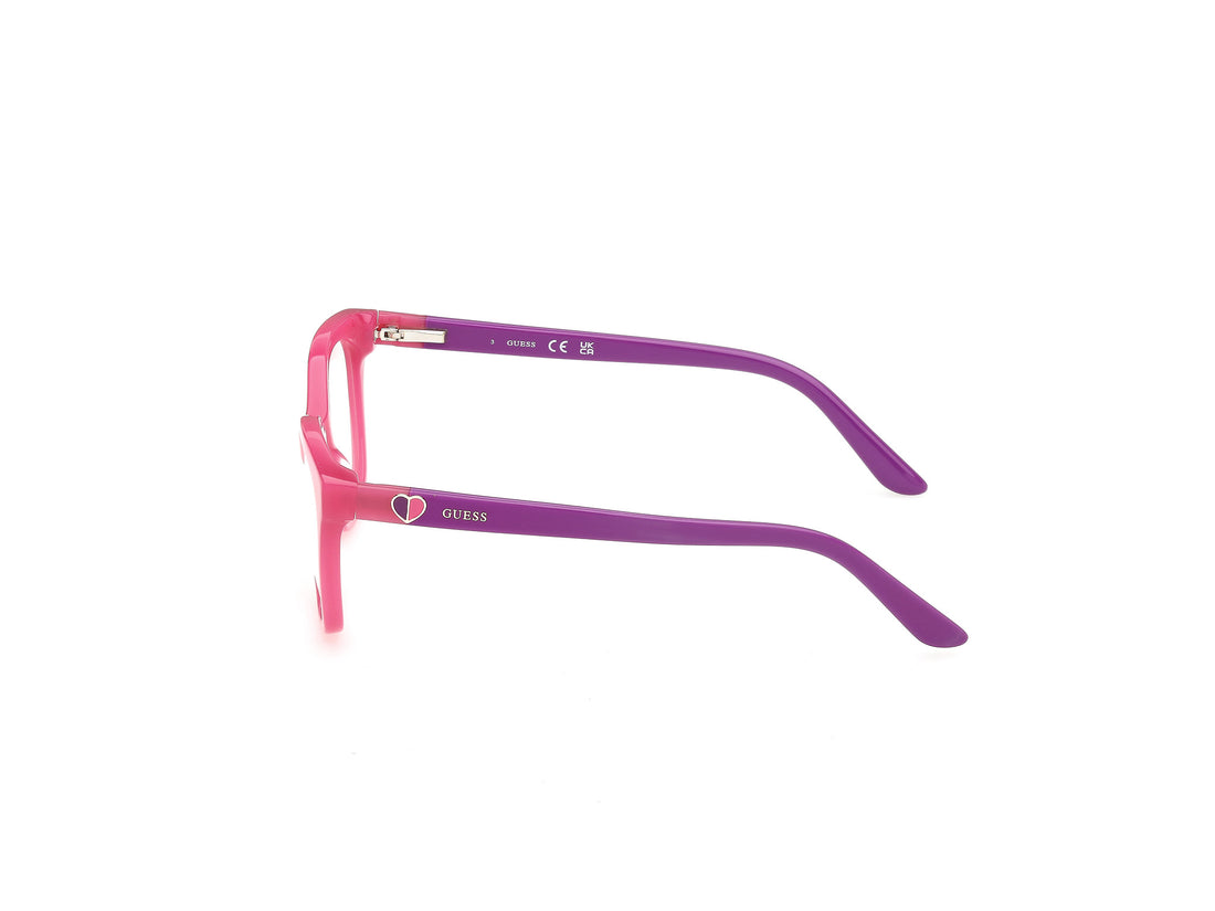 Óculos graduados guess gu50397 074 rosa square femenino tamanho 45mm - Vista de detalhe