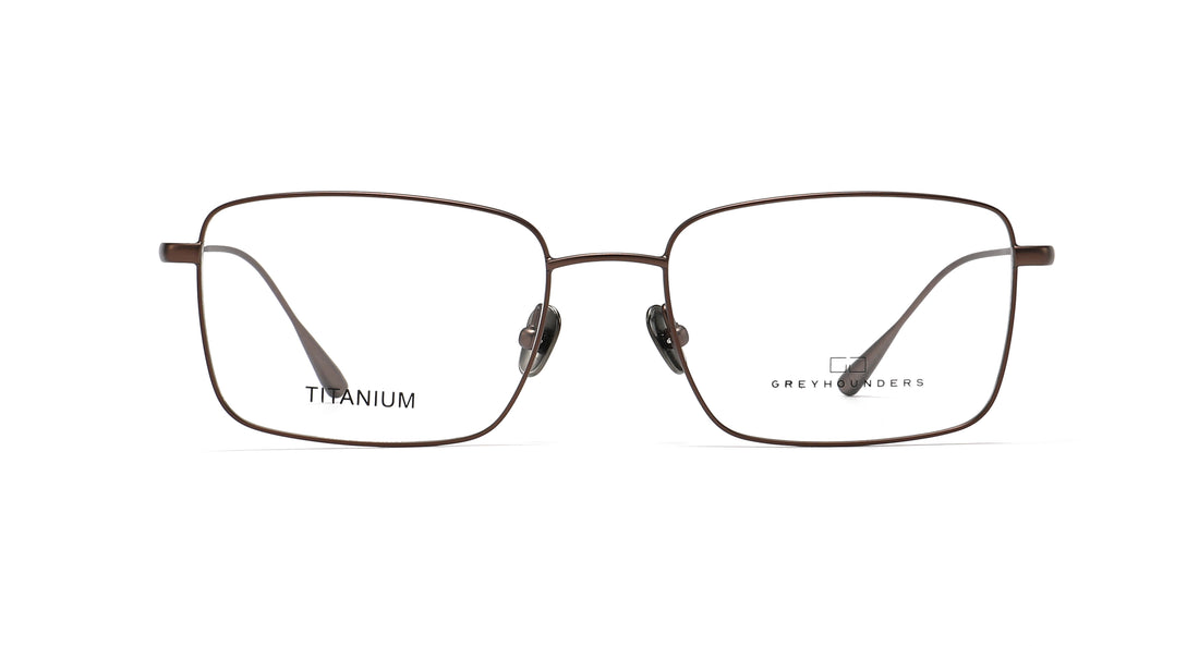 Lunettes de vue greyhounders roy c3 s brown marron rectangular masculino taille 55mm - Vue détaillée
