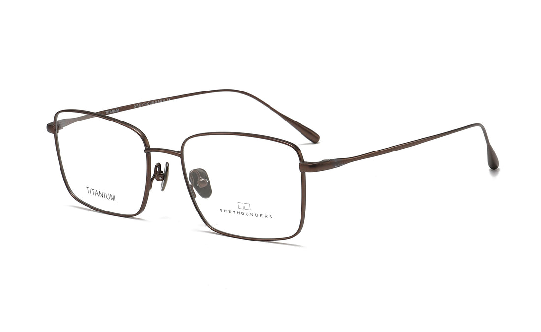 Lunettes de vue greyhounders roy c3 s brown marron rectangular masculino taille 55mm - Vue principale