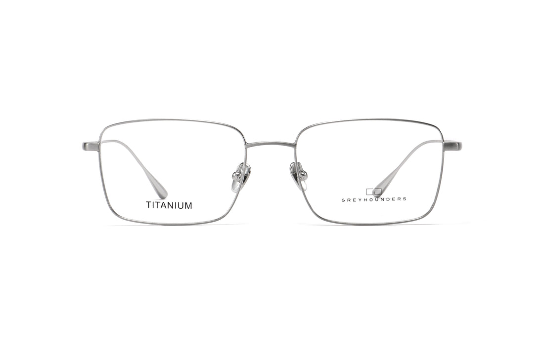 Lunettes de vue greyhounders roy c5 s silver plateado rectangular masculino taille 55mm - Vue détaillée
