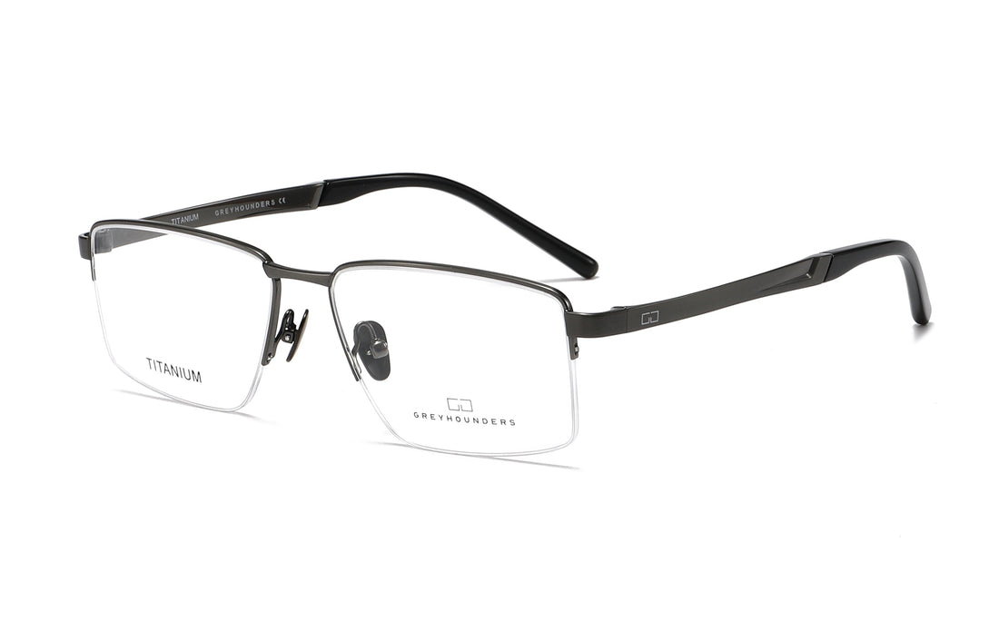 Lunettes de vue greyhounders teo c4 s gun plateado rectangular masculino taille 57mm - Vue principale