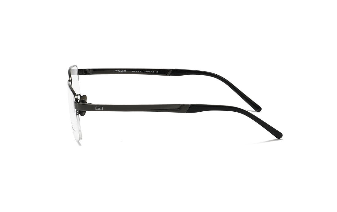 Lunettes de vue greyhounders teo c4 s gun plateado rectangular masculino taille 57mm - Vue détaillée