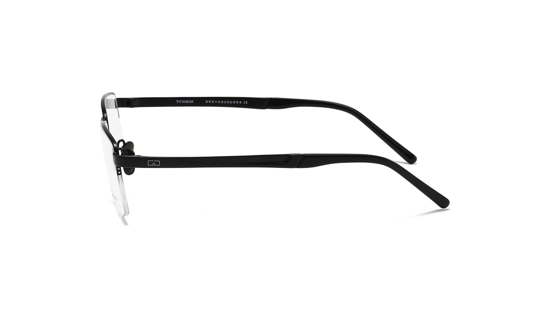 Lunettes de vue greyhounders teo c1 s black negro rectangular masculino taille 57mm - Vue détaillée