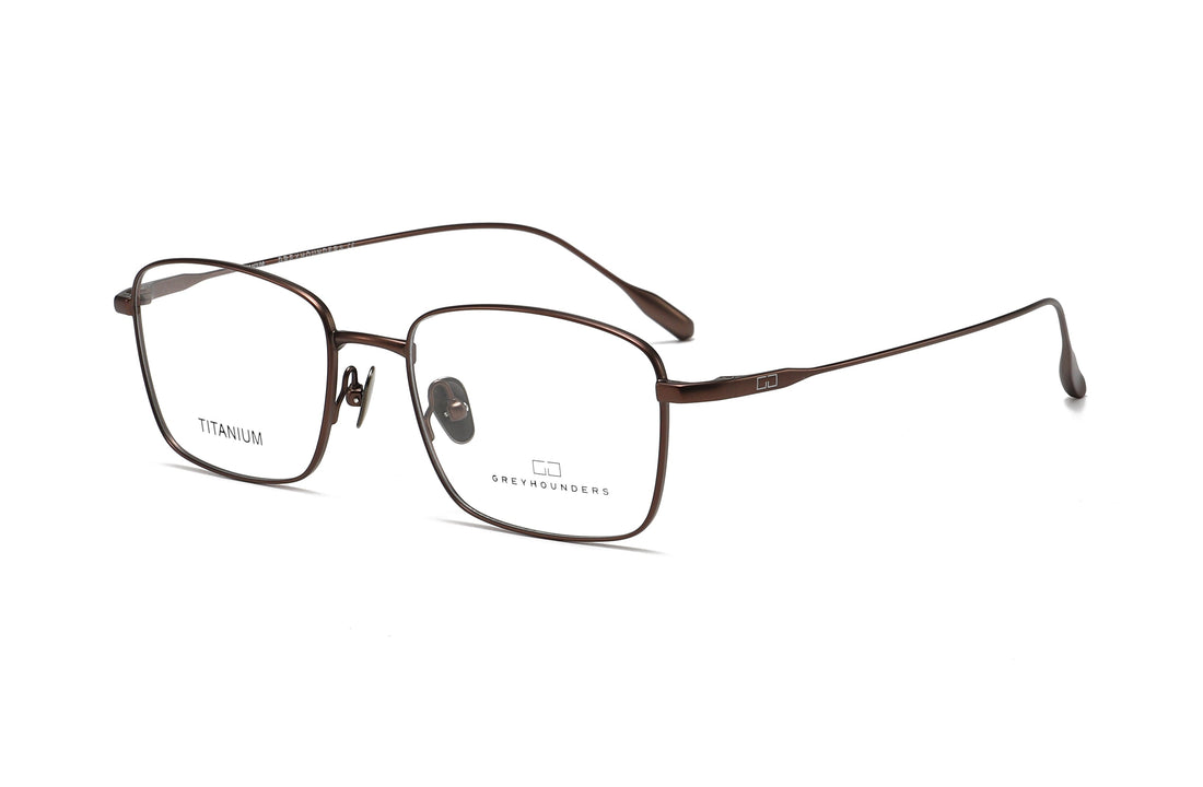 Lunettes de vue greyhounders duk c5 s cofee marron rectangular masculino taille 53mm - Vue principale