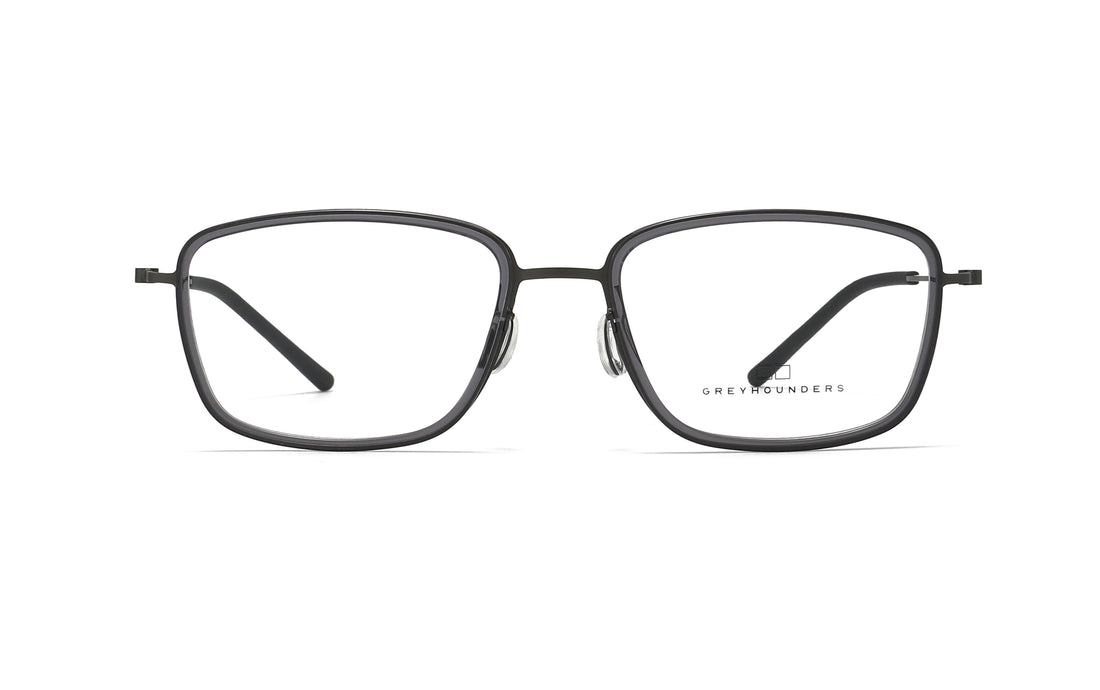 Lunettes de vue greyhounders 8045 c2 s grey gris rectangular masculino taille 54mm - Vue détaillée