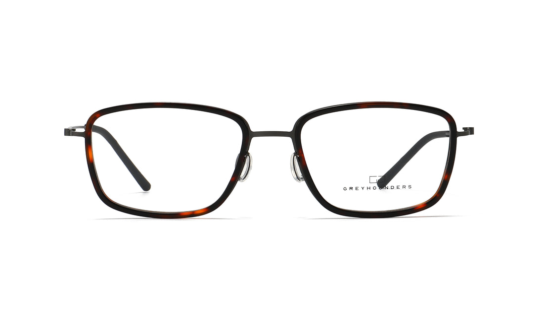 Lunettes de vue greyhounders 8045 c4 s hawksbill rectangular masculino taille 54mm - Vue détaillée