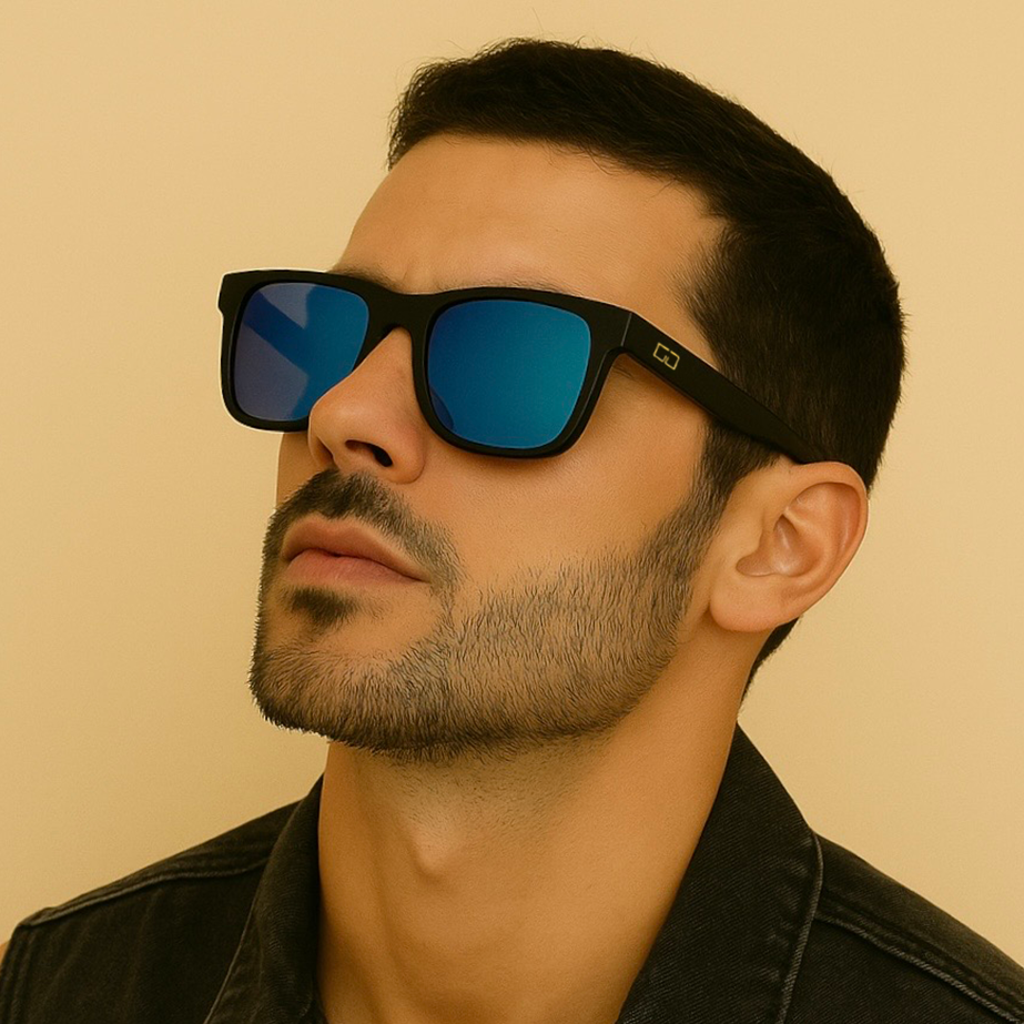 GREYHOUNDERS ORION MATTE BLACK / BLUE MIRROR 58