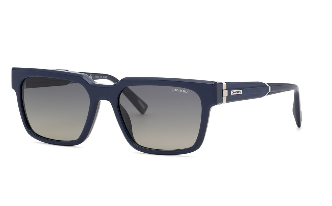 Sunglasses chopard sch428m d82p azul square masculino size 57mm - Main view