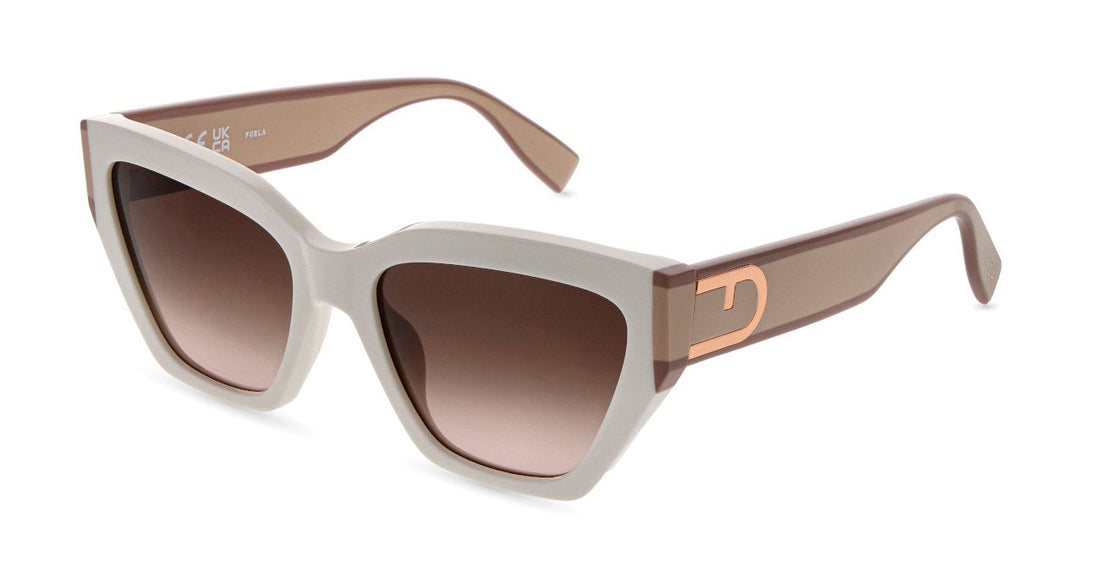 Lunettes de soleil furla sfu975v 03gf beige butterfly femenino taille 56mm - Vue principale