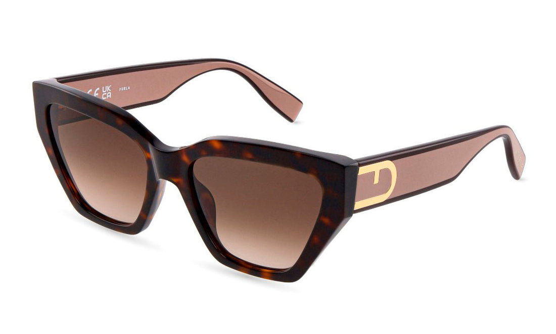 Lunettes de soleil furla sfu975 0706 havana butterfly femenino taille 56mm - Vue principale