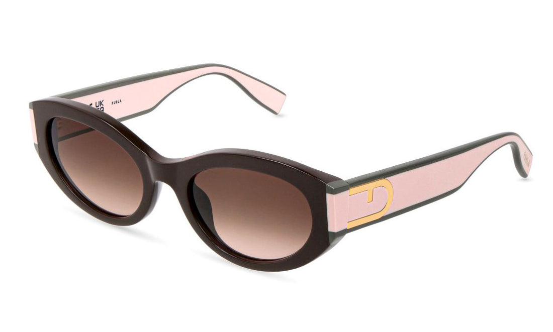 Lunettes de soleil furla sfu976v 0j91 marron oval femenino taille 54mm - Vue principale