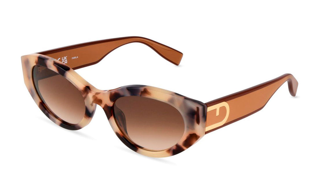 Lunettes de soleil furla sfu976 0xa5 marron oval femenino taille 54mm - Vue principale
