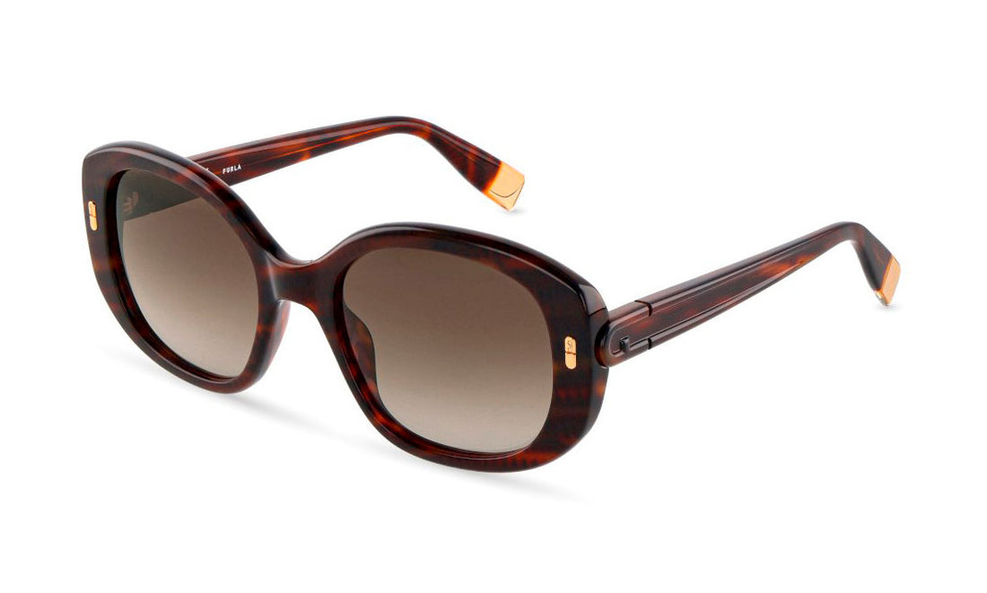 Lunettes de soleil furla sfub10 0c10 havana oval femenino taille 54mm - Vue principale
