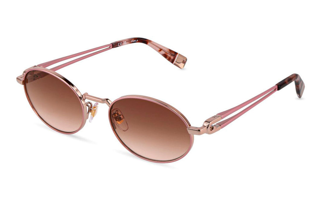 Lunettes de soleil furla sfub30 0f38 marron oval femenino taille 55mm - Vue principale