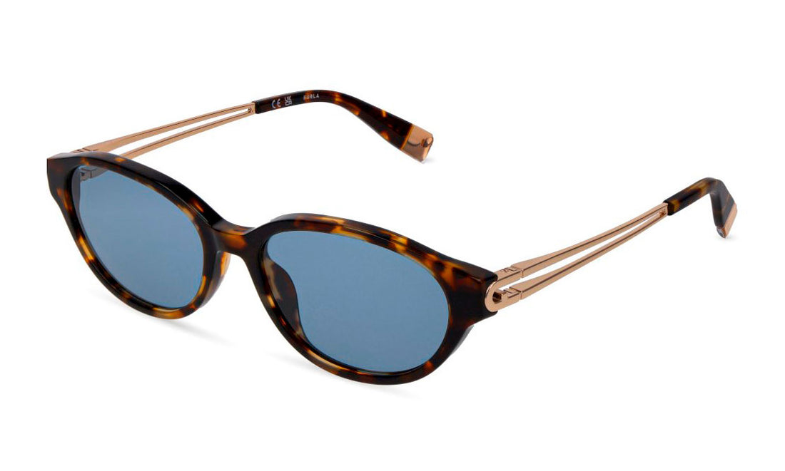Lunettes de soleil furla sfub31 0741 havana oval femenino taille 55mm - Vue principale