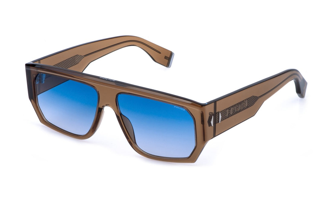 Óculos de sol police splr81e 06a6 marron square masculino tamanho 59mm - Vista principal