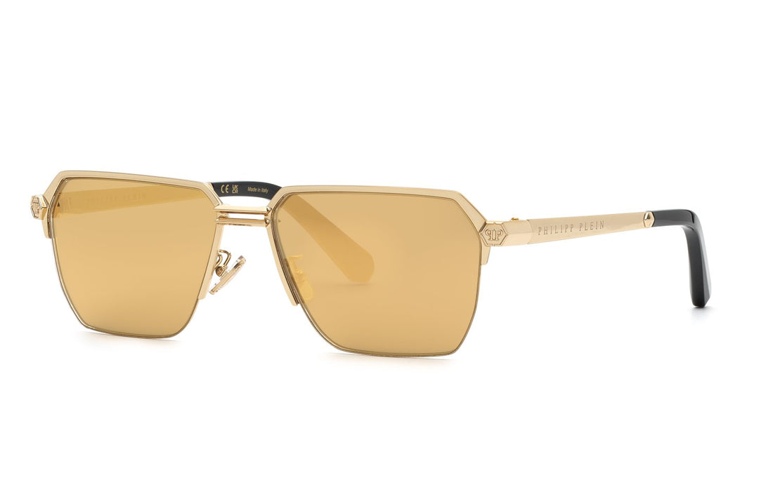 Sunglasses philipp plein spp225 300g dorado square masculino size 61mm - Main view