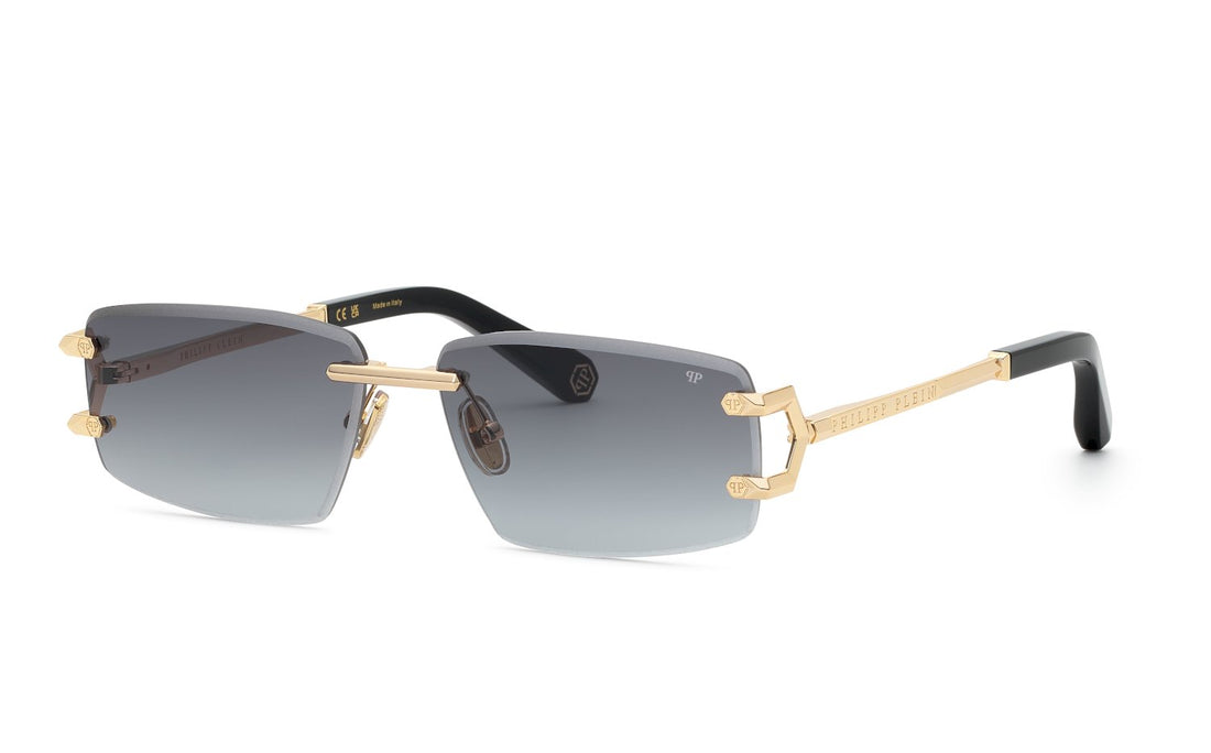 Sunglasses philipp plein spp276m 0300 dorado geometric masculino size 60mm - Main view